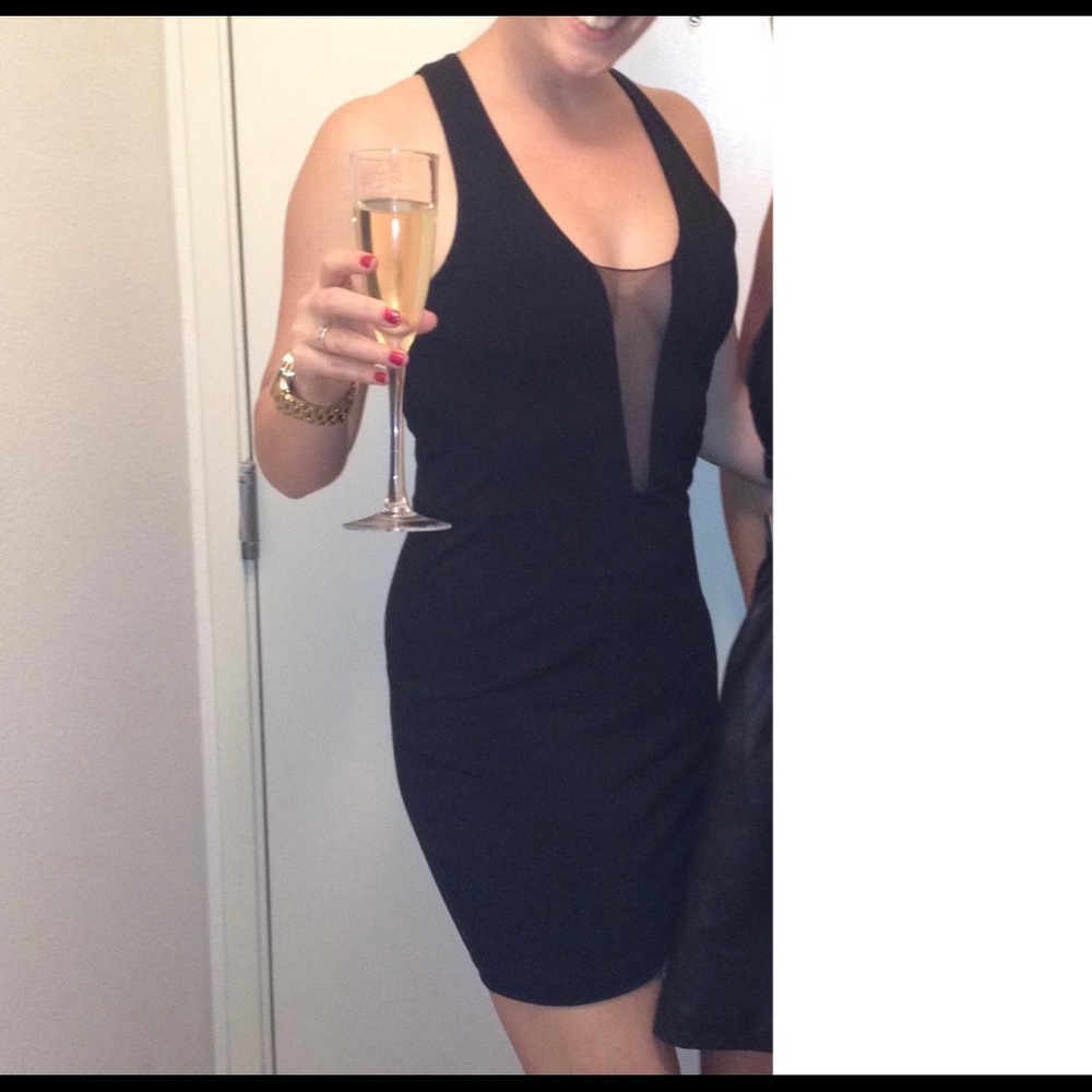 Elizabeth and James mesh cut out mini dress szM